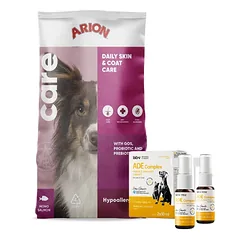 Arion Hypoallergenic 12kg + Lab-V ADE Complex - vitaminų A, D ir E kompleksas šunims ir katėms