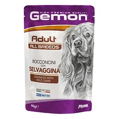 Gemon all breeds adult konservuotas pašaras suaugusiems šunims su žvėrienos gabalėliais 100g