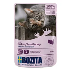 Bozita konservai su kalakutienos gabaliukais padaže katėms