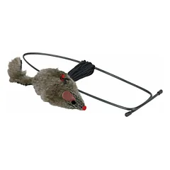 Trixie Plush Mouse For Doorframes pliušinė pelė žaislas katėms, 8 cm / 190 cm