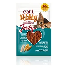 Catit Nibbly Jerky mit Hühnchen & Fisch 30 g