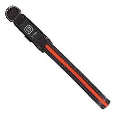 Dog Fantasy LED nailoninė apykaklė su USB įkrovimu, oranžinė, S-M, 1,9×35-50 cm — 2 nuotrauka
