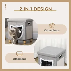 Katinų namelis 35,5 × 35,5 × 42,5 cm — 4 nuotrauka