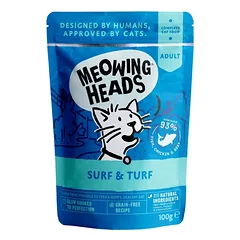 MEOWING HEADS Supurr Surf/Turf konservai katėms (žuvis/vištiena/jautiena) 100g 10vnt