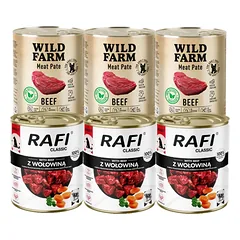 DOLINA NOTECI Rafi Classic + WILD FARM Paštetas su jautiena 6x800g