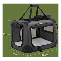 Sulankstomas gyvūnų transportavimo krepšys 50 x 35 x 35 cm — 5 nuotrauka