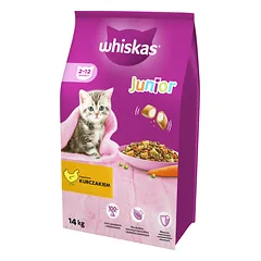 WHISKAS Junior 14kg - sausas kačių maistas su vištiena