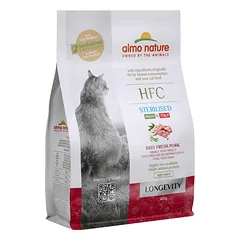 Almo Nature HFC Cat Longevity Pork sausas maistas suaugusiems katėms su kiauliena, 300 g