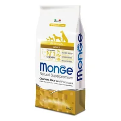 Monge Super Premium su vištiena, ryžiais ir bulvėmis, sausas maistas šunims