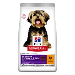HILL'S SP Canine adult S&M sensitive stomach&Sskin sausas maistas suaugusiems jautriems šunims, 1,5 kg