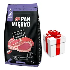 PAN MIĘSKO Veršiena su ėriena, M, 9 kg (senjorams) + Staigmena ŠUNIUI