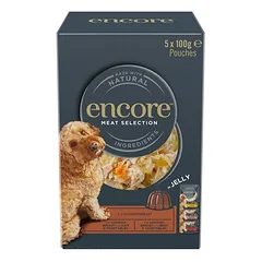 Encore Jelly Pouch mišrus rinkinys, drėgnas maistas šunims 5 x 100 g, 100 - 199 g — 5 nuotrauka
