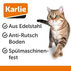 Karlie dubenėlis katėms Ascar, 160 ml, Ø 10 cm, rožinė — 3 nuotrauka