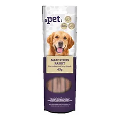 Apeti Dog Medium & Large Breeds mėsos lazdelės su triušiena, skanėstai šunims 45 g