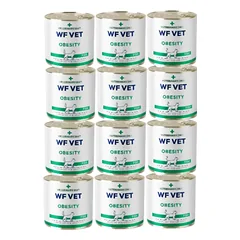 WF VET Obesity katėms skirtas žuvies maistas, 12x200 g