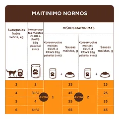 CLUB 4 PAWS Premium konservuotas pašaras su lašiša drebučiuose suaugusioms katėms, 85 g — 5 nuotrauka