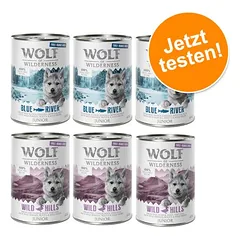 6 x 400 g Wolf of Wilderness mišrūs rinkiniai, drėgnas maistas šunims, 400 - 499 g — 3 nuotrauka