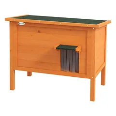 Lauko namelis katei, atsparus oro sąlygoms, su langu ir įėjimu, 85 x 50 x 68,5 cm, oranžinis