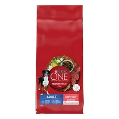 PURINA ONE Medium/Maxi Adult su jautiena ir ryžiais, sausas maistas šunims, 5 - 9,9 kg — 5 nuotrauka