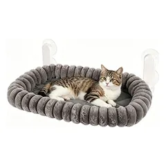 HausPets sulankstomas lango hamakas, baltas, 55×40 cm, Balta,55×40cm — 2 nuotrauka