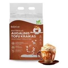 Belocat TOFU kraikas 6L/2,5kg (Caramel Macchiato kv.) — 2 nuotrauka