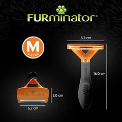 FURminator deShedding Tool M trumpaplaukiams šunims, Vidutiniams 11–25 kg — 5 nuotrauka