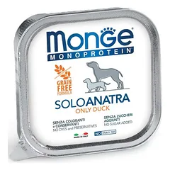 Monge Monoproteinic Pate 100% Duck konservai šunims su antiena, be glitimo, 150 g