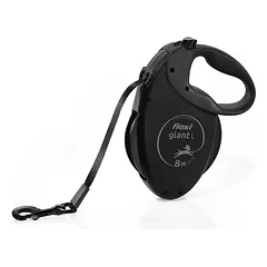 FLEXI pavadėlis šuniui Giant L Black Edition, juostinis 8m, juodas