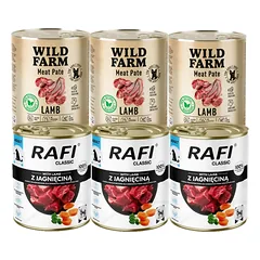 DOLINA NOTECI Rafi Classic su ėriena + WILD FARM Pate Lamb 6x800g