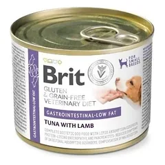 BRIT Veterinary Diet Grain Free Gastrointestinal low fat 200 g tunas su aviena šunims su jautriu virškinimo sistema ir polinkiu į nutukimą