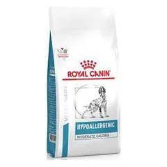 Royal Canin Veterinary Hypoallergenic Moderate Calorie sausas maistas alergiškiems, turintiems antsvorio šunims, 1,5 kg