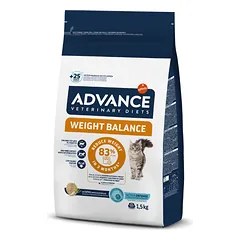 Advance Veterinary Diets Weight Balance Cat Sausas maistas katėms turinčioms svorio problemų 1,5 kg