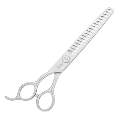 Yento Fanatic Series Chunker Lefty - profesionalios vienpusės karpymo žirklės, pagamintos iš anglinio nerūdijančio plieno, kairiarankiams, su 18 dantukų
