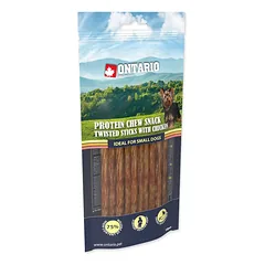 Ontario Protein Chew Snack Twisted Sticks With Chicken baltyminis kramtomasis skanėstas šunims su jautienos kolagenu, 12,7 cm, 10 vnt. — 2 nuotrauka