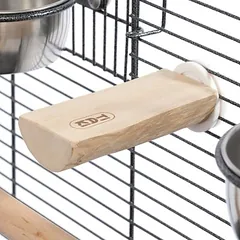 TIAKI Vogelsitzstange aus Java-Holz, flach, TIAKI Vogelsitzstange aus Java-Holz, flach Größe S: Ø 4-5 x L 10 cm — 3 nuotrauka