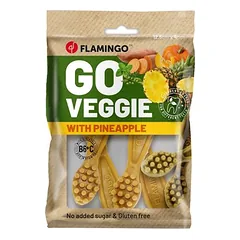 Flamingo Hundesnack Veggie Zahnbürste mit Ananas gelb