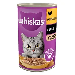 WHISKAS konservuotas kačių maistas su vištiena 400 g