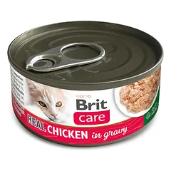 Brit Care Cat Real vištiena padaže, drėgnas maistas katėms 80 g parduotuvėje zooprekes24.lt
