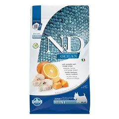Farmina N&D Ocean Mini Adult Cod, Pumpkin & Orange sausas maistas šunims
