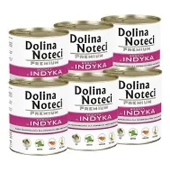 Konservai šunims su kalakutiena Dolina Noteci Premium, 6 x 800 g