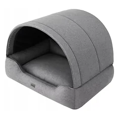 Doggy R1 PROMPTER šuns būda ir guolis su stogeliu 2 viename – 60x47 cm, pilka