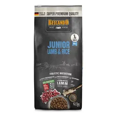 BELCANDO Junior Lamb & Rice M-L 12.5 kgėriena ir ryžiai - sausas maistas šunims nuo 4 mėnesių amžiaus, vidutinėms ir didelėms veislėms