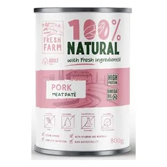 Prefera Fresh Farm Smooth Pate With Pork visavertis pašteto pavidalo maistas šunims su kiauliena, 800 g