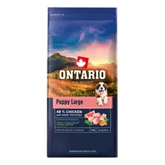 Šuniukų maistas – Ontario Puppy and Junior Large, vištiena ir saldžiosios bulvės, 12 kg