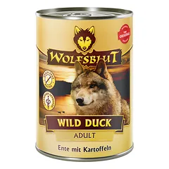 WOLFSBLUT Wild Duck Adult konservai suaugusiems šunims su antiena ir daržovėmis, 395 g