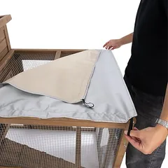 TIAKI medinė vištidė Ranch (galima papildomai išplėsti), Vištidė: L 156 x B 79,5 x H 116,3 cm (2 pakuotės*) — 4 nuotrauka