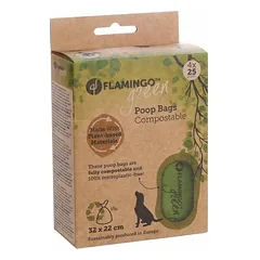 Flamingo Compostable Cardun Green kompostuojami maišeliai šunų išmatoms, 4×25 vnt.