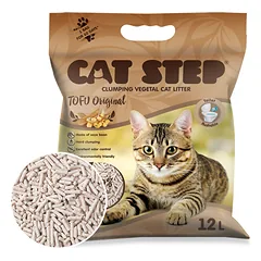 CAT STEP Tofu original sušokantis kraikas katėms, bekvapis 5,4kg/12l