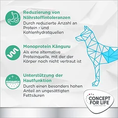 Concept for Life Veterinary Diet Hypoallergenic su kengūra, drėgnas maistas šunims — 4 nuotrauka