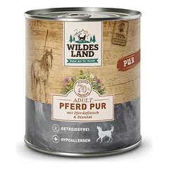 WILDES LAND PUR Adult Horse with safflower oil konservai šunims su arkliena ir aliejumi, 800g